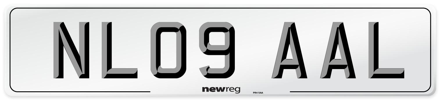 NL09 AAL Number Plate from New Reg